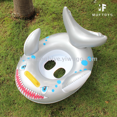 Inflatable toy new creative cartoon animal PVC inflatable fish boat swimming ring environmental protection children swim