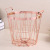 Factory Direct Sales Nordic Gold Basket with Handle Rose Gold Iron Kitchen Finishing Laundry Basket Sundries Basket Daily Use Hundred