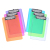 PS Transparent Power Clip Writing Tablet Folder A5 Folder Hook Clip Color Ticket Folder Factory Wholesale Customization