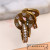 A694 Fashion Rhinestone Double Ring Pendant DIY Bracelet Necklace Accessories Zircon Copper Parts