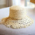 Balsamic Lafite Hollow Broken Edge retro Beach Fisherman Hat Hat Basin Hat Fashion Straw Hat children Summer Sun sunshine