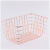 Nordic Style Rose Gold Storage Basket Iron Storage Basket Ins Desktop Organizing Fruit Sundries Storage Basket