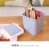 J52-6350 Mini Trash Can Plastic Desktop with Lid Korean Cute Simple Small Bedside Table Trash Can