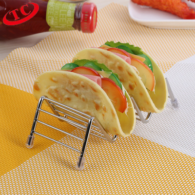 Thin Cookie Rack Cookie Rack Clip Mexican Corn Rack Cross-Border Amazon Taco Holder Daily Use Hundred 2 Grid 2 Grid