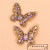 E2459 Fashion Hollowed-out Zircon Butterfly Pendant Ornaments Accessories Fashion DIY Earrings Bracelet Zircon Copper Parts