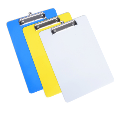 PS Plastic Solid Color File Hook Clip Power Clip Writing Flat Clip Color A4 Folder File Binder