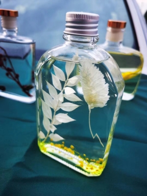 Micro Landscape Glass Bottle Dried Flower Container Beverage Bottle