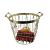 Factory Direct Sales Nordic Gold Basket with Handle Rose Gold Iron Kitchen Finishing Laundry Basket Sundries Basket Daily Use Hundred