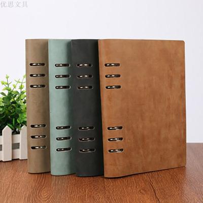 Factory direct selling business Office notebook with buckle discolons, PU notebook with thick notebook yousi