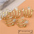 E2393 Fashion Earrings Multi-Layer Star Ear Studs Circle Ring Earrings Refined Wild Earrings Zircon Copper Parts