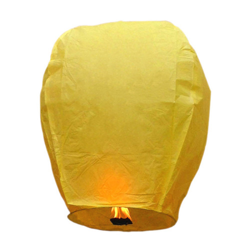 High Quality Foreign Trade Export Wishing Lamp Sky Lamp Kongming Lamp Flame Retardant Copy Paper String Kraft Paper Wax Oval Yellow