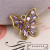 E2284 Fashion Diamond Butterfly Pendant Ornaments Accessories DIY Earrings Necklace Materials Accessories Zircon Copper Parts