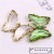 E2400 Boutique Butterfly Rhinestone-Encrusted Pendant DIY Earrings Necklace Materials Accessories Zircon Copper Parts