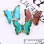 E2400 Boutique Butterfly Rhinestone-Encrusted Pendant DIY Earrings Necklace Materials Accessories Zircon Copper Parts