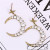 E2440 Zircon Star and Moon Stud Earring Fashion Earrings Zircon Copper Parts