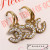 E2086 New Exaggerated Double C Full Diamond Earrings All-Match Earrings Online Influencer Earrings Zircon Copper Parts