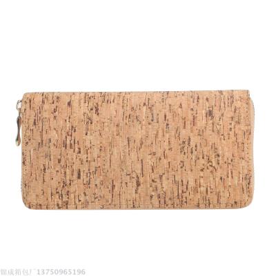 European-Style Map Wooden Material Leather Wallet Yiwu Single Zipper Bag Factory Retro Design French Hot Sale