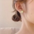Korean Temperament Web celebrity hot style simple Cabinet Earrings senior feeling set diamond shell love Silver needle Earrings female