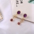 S925 Silver Needle New Retro Baroque Opal Stone Korean temperament hollow out flower Earrings
