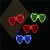 Flash Blinds, Glasses, Love, LED Lights, Toy Bar, Party decoration, 2020