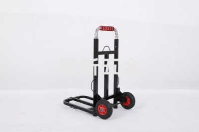 Trailer elderly grocery cart thickened, portable, foldable, large load bearing hand cart supermarket shopping cart with two wheels and pole cart
