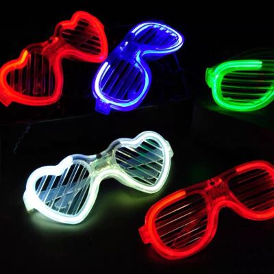 Flash Blinds, Glasses, Love, LED Lights, Toy Bar, Party decoration, 2020