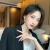 Compact cat-eye earring female Korean High Sense Joker Zircon Bowknot Earrings Small Small Earrings
