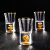 Luxury Liquor Fair Mug Wine Glass Set Creative Transparent Crystal Glass Gold Foil Seven-Character Scale Wine Pot TASS