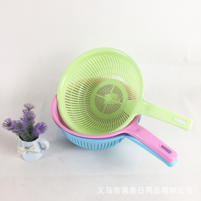 Manufacturers selling creative multi-functional plastic color with handle fruits and vegetables to Wash Wash Rice Sieve popurality Taomee waterlogging caused by excessive rainfall