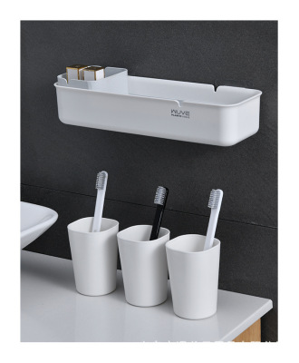 Bathroom suction wall - mounted non - punch multi - function for wash gargle expressions using cup holder set brushing cup toothbrush holder, the holder