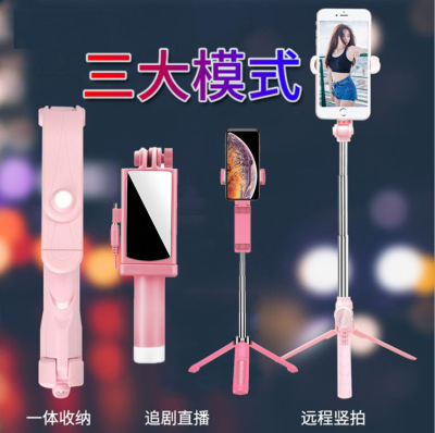 New XT10 Tripod selfie stick phone vertical and Vertical Live selfie stick Mini Bluetooth Selfie stick
