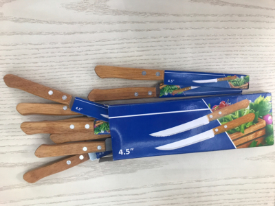 12PC/Box fruit knife with wooden handle 3 nail knife with wooden handle