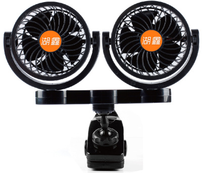 Huxin clip double-ended stepless speed regulating 4-inch vehical-mounted fan 24V truck Fan HX-T606e