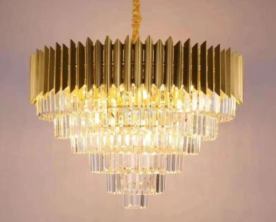 LED Light luxury crystal chandelier postmodern creative personality atmosphere living room dining room study lamp wholesale    stock