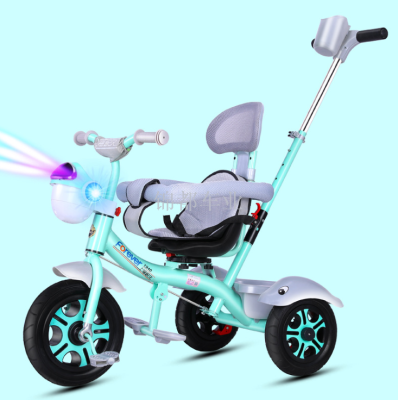 Children's tricycle baby bike 1-6 years old child bike with music flash buggy instead of hair