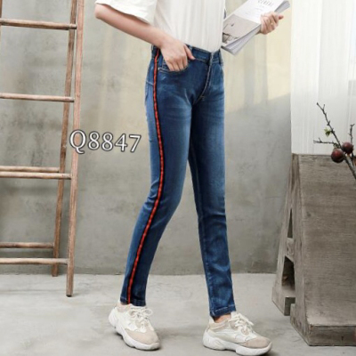 Jeans fashion manageable Slimming Slimming buttock Hot selling style plus Q8847