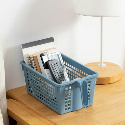 J52-0110 Plastic Sundries Storage Box Desktop Snack Storage Box Rectangular Storage Basket Kitchen Finishing Basket