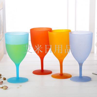 Tj-1845 plastic non-toxic candy colored goblet