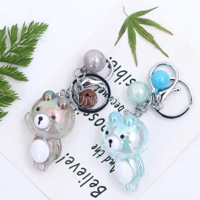 Creative three-dimensional wave acrylic doll key chain pendant lovely lovers bags DIY accessories wholesale