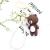Cartoon key chain Frosted bear couple creative bag pendant car pendant small gifts wholesale