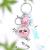 Manufacturers direct key chain pendant creative diamond rabbit diamond panda lovers bag small gifts