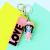 New Korean version only beautiful wind key chain lovely little girl ribbon Love pendant student key chain pendant