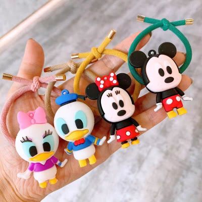 Cartoon Character Headdress Donald Duck Rubber Band Mickey Hair Band Small Animal Hair Rope Minnie Hair Rope Selling Cute Small Jewelry