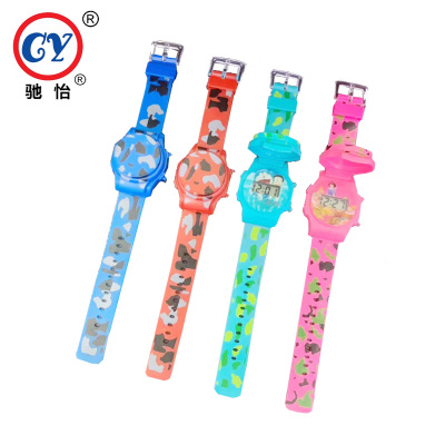 Chi Yi fashion camouflage flip cover children electronic watch wrist decoration children electronic watch