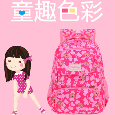 Primary School Student Schoolbag Backpack Printed Floral Small Girl Large Capacity Portable Burden Alleviation Junior High School Student 2270
