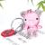 Key chain creative small fresh pendant bag key chain pendant cartoon point drill crystal rabbit crystal pig doll