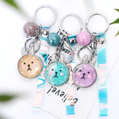 Manufacturers direct key chain pendant creative diamond rabbit diamond panda lovers bag small gifts