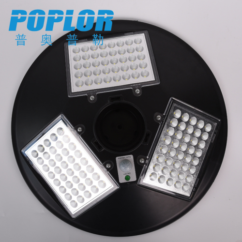 LED Solar Street Lamp Head 60W Human Body Induction Light Control Remote Control Garden Lamp Outdoor Community Pillar Lamp Waterproof