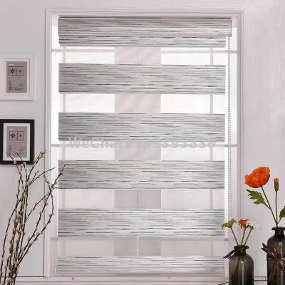 Shutter Roller Shutter Soft Gauze Curtain Double Roller Blind Day & Night Curtain Manufacturer Customized Living Room Curtain Bathroom Curtain Finished Product