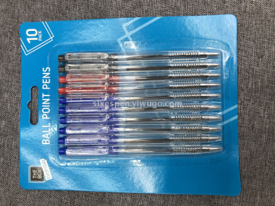 10 one card supermarket special ballpoint pen simple ballpoint pen